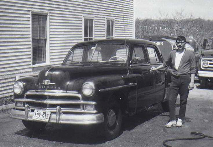 Is that a HEMI? You bet! 1950 Plymouth / 54 Chevy below